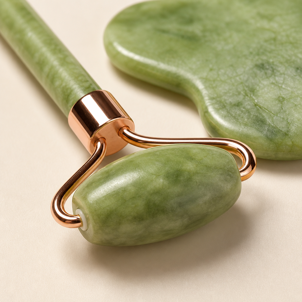 Velora Jade Gua Sha & Facial Roller Set